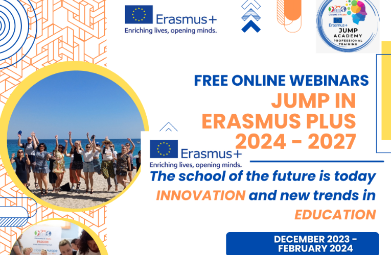 Δωρεάν διαδικτυακά σεμινάρια JUMP in Erasmus Plus 2024-2027