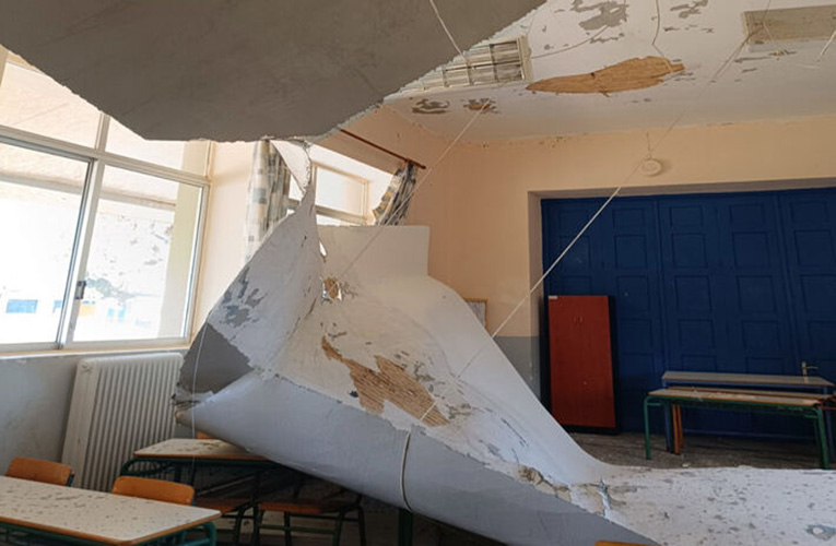 Κατάρρευση οροφής στο 1ο Δημοτικό Σχολείο Φιλιατρών